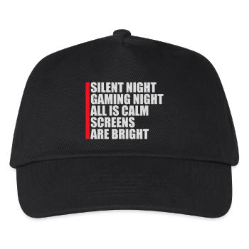 Nuit silencieuse Nuit de jeu Tous les écrans calmes Lumineux - Casquette de baseball Enfant - noir - Devant