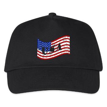 USA Flag - Kids’ Baseball Cap - black - Front
