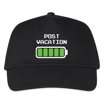Post Vacation Design – Full Battery Indicator - Kids’ Baseball Cap - black - Front