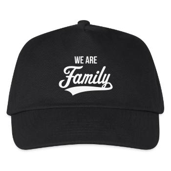 We Are Family (Familie / Vater / Mutter / White) - Kinder Basecap - Schwarz - Vorne