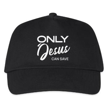 Nur Jesus kann retten - Kinder Basecap - Schwarz - Vorne