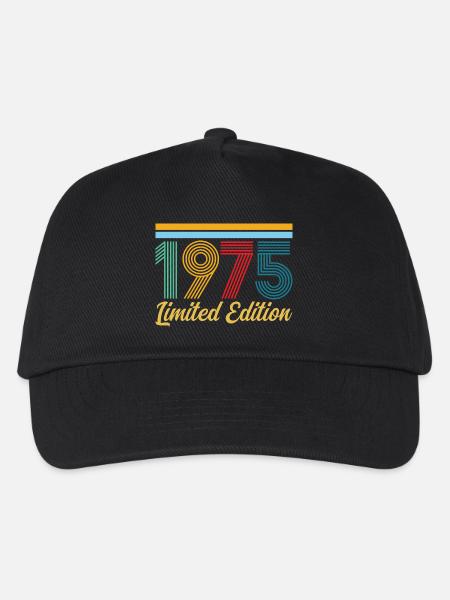 1975 Geburtstag Geboren 1975 Vintage-Retro-Geschenk - Kinder Basecap - Schwarz
