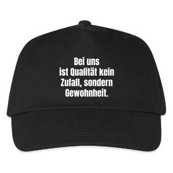 La qualité est sur mesure dans notre métier - Casquette de baseball Enfant - noir - Devant