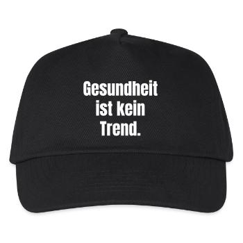 Gesundheit ist kein Trend - Kinder Basecap - Schwarz - Vorne
