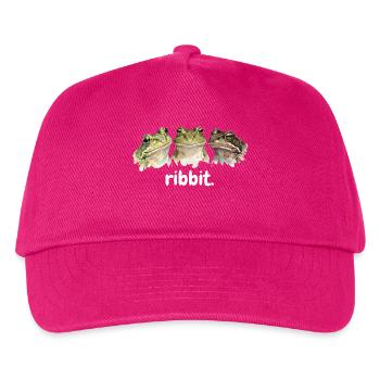 Frösche quaken lustig Froschliebhaber lustig quake - Kinder Basecap - Fuchsia - Vorne