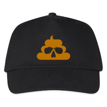 Schädelpoop Illustration - Kinder Basecap - Schwarz - Vorne