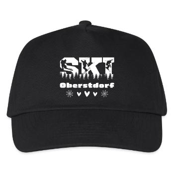 Ski fahren - Skiurlaub - Oberstdorf - Kinder Basecap - Schwarz - Vorne