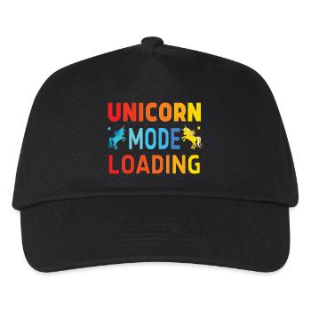 Unicorn mode loading - Kinder Basecap - Schwarz - Vorne