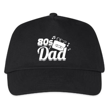 80er Papa - Kinder Basecap - Schwarz - Vorne