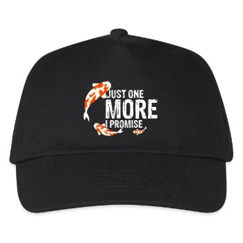 Just One More Koi Fish I Promise Funny Pond - Kids’ Baseball Cap - black - Front