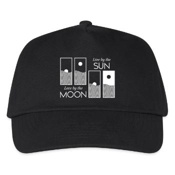 Sonnenaufgang / Sonnenuntergang - Kinder Basecap - Schwarz - Vorne
