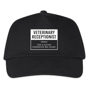 Veterinär Sekretärin Tierarzt Rezeptionist - Kinder Basecap - Schwarz - Vorne