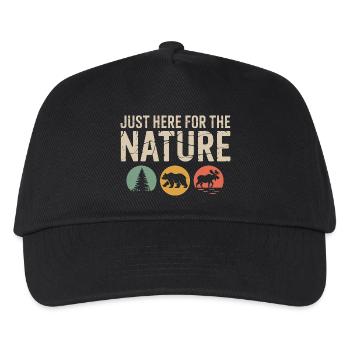 Juste ici pour la nature : silhouettes de la faune - Casquette de baseball Enfant - noir - Devant