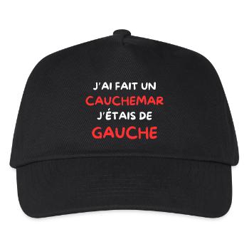 Frankreich Ich HATTE einen Albtraum, ich war links - Kinder Basecap - Schwarz - Vorne