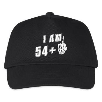 I'm 54 plus 1 Middle Finger Skull Funny 55 - Kids’ Baseball Cap - black - Front