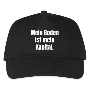 Mein Boden ist Kapital - Kinder Basecap - Schwarz - Vorne