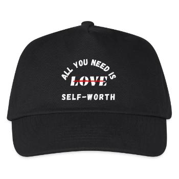 All You Need Is Self-Worth – Mental Health - Kids’ Baseball Cap - black - Front