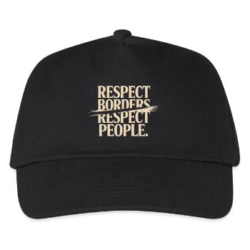 Respecter les frontières Respecter les gens Groenland Proteste - Casquette de baseball Enfant - noir - Devant