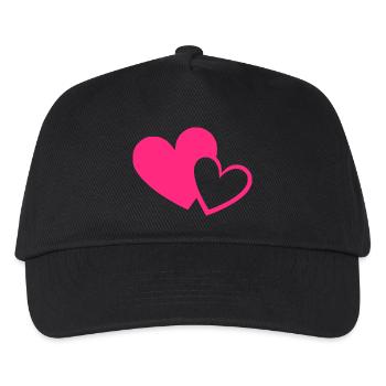 Valentine's Day Heart Pink Pink Gift Valentine's Day - Kids’ Baseball Cap - black - Front