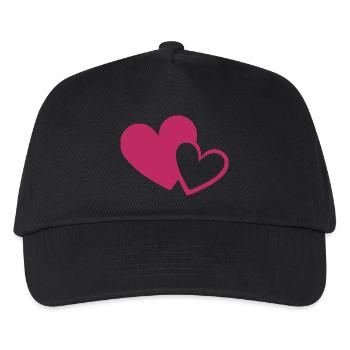pink heart, pink gift, mother's day - Kids’ Baseball Cap - black - Front