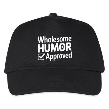 Wholesome Humor Approved Humorfans - Kinder Basecap - Schwarz - Vorne