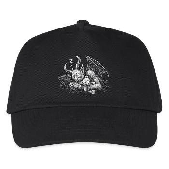Cuddly demon in moon sleep - Kids’ Baseball Cap - black - Front