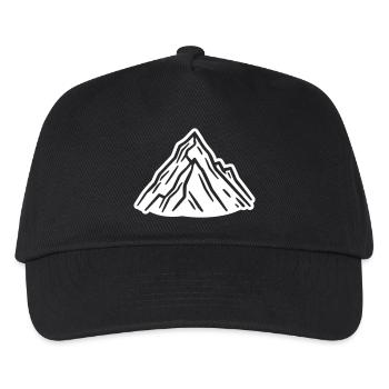 Berge Symbol Alpen - Kinder Basecap - Schwarz - Vorne