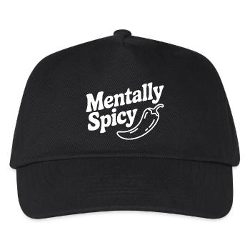 Mentally Spicy - Kids’ Baseball Cap - black - Front
