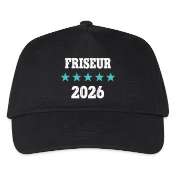 Friseur 2026 Ausbildung Lehre Frisör Meister Azubi - Kinder Basecap - Schwarz - Vorne