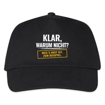 Sure, why not? Sarcastic saying - Kids’ Baseball Cap - black - Front