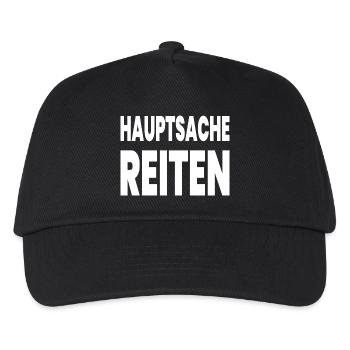 Reiten - Kinder Basecap - Schwarz - Vorne