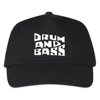 Drum and Bass Typographie audacieuse - Casquette de baseball Enfant - noir - Devant