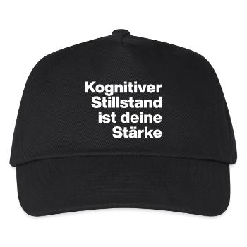 KOGNITIVER STILLSTAND IST DEINE STÄRKE. SARKASMU - Kinder Basecap - Schwarz - Vorne