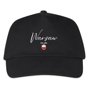 Warschau, Polen, elegantes Design Warschau - Kinder Basecap - Schwarz - Vorne