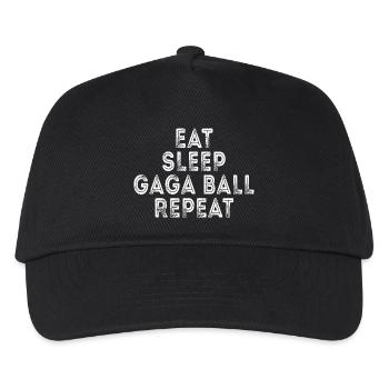 Essen, schlafen, Gaga-Ball wiederholen - Kinder Basecap - Schwarz - Vorne