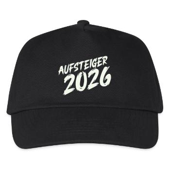 Aufsteiger 2026 Design - Kinder Basecap - Schwarz - Vorne