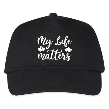 My Life Counts Hearts - Kids’ Baseball Cap - black - Front