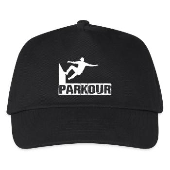Parkour - Kinder Basecap - Schwarz - Vorne