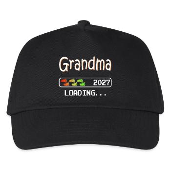 Grandma-to-be 2027 loading future grandmother - Kids’ Baseball Cap - black - Front