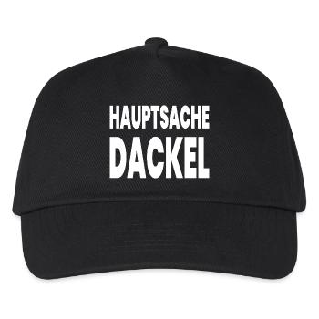 Dackel - Kinder Basecap - Schwarz - Vorne