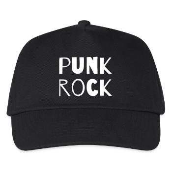Punkrock Mutige Typografie - Kinder Basecap - Schwarz - Vorne