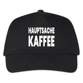 Kaffee - Kinder Basecap - Schwarz - Vorne