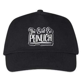 Ihr seid so peinlich Spruch Jugendlich - Kinder Basecap - Schwarz - Vorne