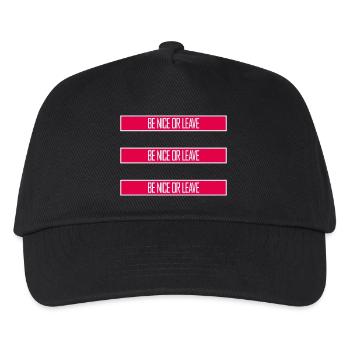 Attitude de « Sois gentil ou laisse » drôle de phrase - Casquette de baseball Enfant - noir - Devant