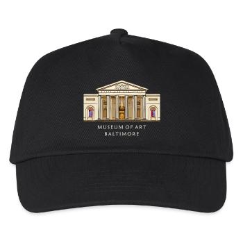 Musée de Baltimore, illustration dessinée à la main - Casquette de baseball Enfant - noir - Devant