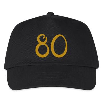 80 - Kids’ Baseball Cap - black - Front