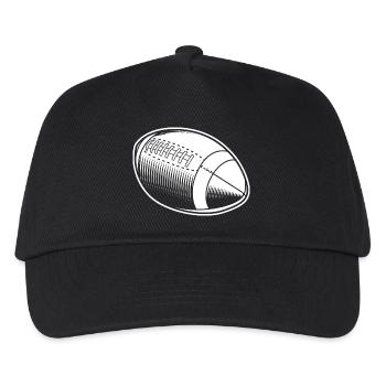 American Football Ball - Kinder Basecap - Schwarz - Vorne