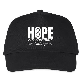 Point-virgule Espoir Plus fort Point-virgule - Casquette de baseball Enfant - noir - Devant