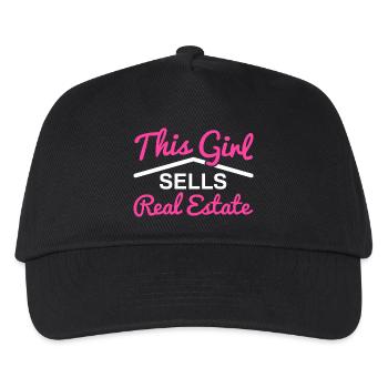 This girl sells real estate Funny Realtor Agent - Kids’ Baseball Cap - black - Front
