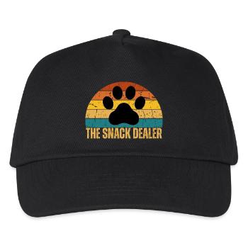 Snack Dealer Retro Paw  - Kids’ Baseball Cap - black - Front